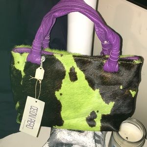 Multicolor Small Pony Hair Shopper